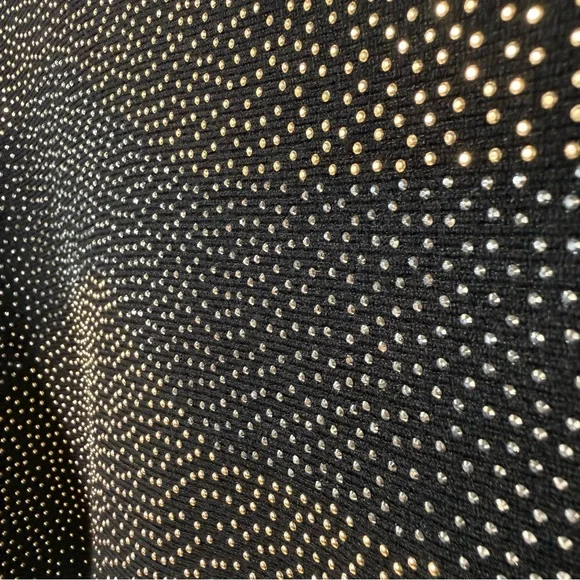 Size 2X Black sweater with Gold & silver crystal embellishment NWOT - Picture 3 of 11